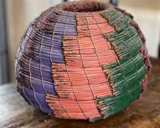 #1 Original Kraynek Prince Torrey Pine Needle Basket 9in H x 11in diameter (at widest)