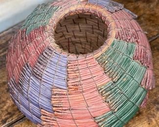 #1 Original Kraynek Prince Torrey Pine Needle Basket 9in H x 11in diameter (at widest)