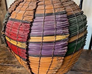 #2 Original Kraynek Prince Torrey Pine Needle Basket 13in H x 12in diameter (at widest)