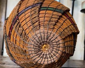 #2 Original Kraynek Prince Torrey Pine Needle Basket 13in H x 12in diameter (at widest)