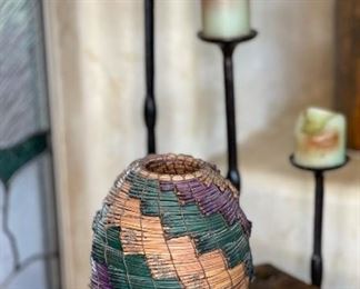 #3 Original Kraynek Prince Torrey Pine Needle Basket 11in H x 7.5in diameter (at widest)