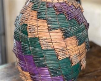 #3 Original Kraynek Prince Torrey Pine Needle Basket 11in H x 7.5in diameter (at widest)