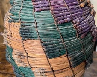 #3 Original Kraynek Prince Torrey Pine Needle Basket 11in H x 7.5in diameter (at widest)