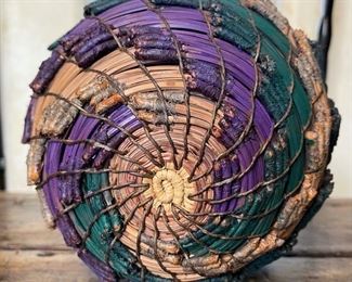 #3 Original Kraynek Prince Torrey Pine Needle Basket 11in H x 7.5in diameter (at widest)