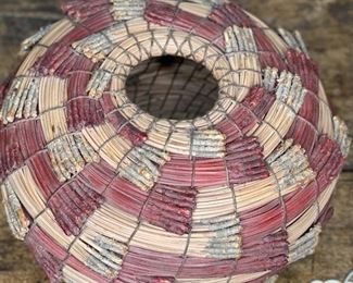 #4 Original Kraynek Prince Torrey Pine Needle Basket 6.5in H x 8.5in diameter (at widest)