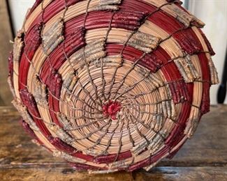 #4 Original Kraynek Prince Torrey Pine Needle Basket 6.5in H x 8.5in diameter (at widest)