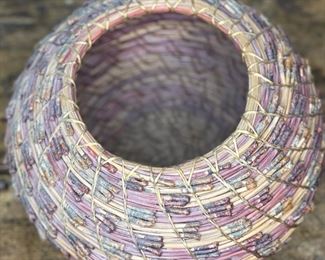 #5 Original Kraynek Prince Torrey Pine Needle Basket 6.5in H x 9in diameter (at widest)