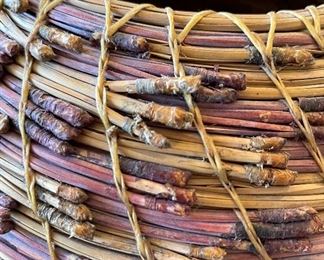 #5 Original Kraynek Prince Torrey Pine Needle Basket 6.5in H x 9in diameter (at widest)