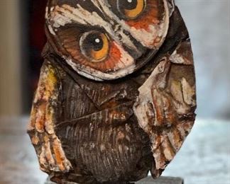 Schlitz Beer Can Owl Folk Art 7x3x2.5in HxWxD