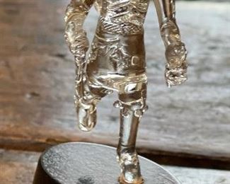 Lewis Wilson Hand Blown Crystal Glass Kachina 4in 4.5x1.75x1.75in HxWxD