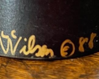 Lewis Wilson Hand Blown Crystal Glass Kachina 4in 4.5x1.75x1.75in HxWxD