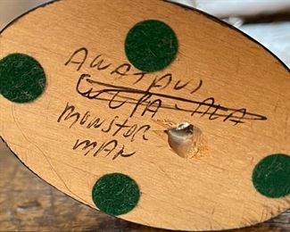 Lewis Wilson Hand Blown Crystal Glass Kachina 4in 4.5x1.75x1.75in HxWxD