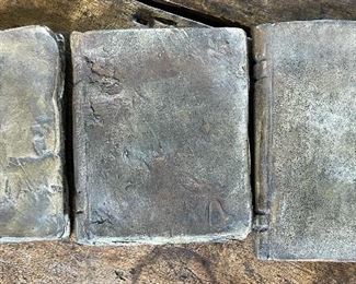 Barry Midgorden Raku Ceramic Books 4.5x5.5in approx HxWxD