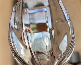 Set of 3 Baccarat Montaigne Optic Claret Wine Glasses 5.75in H x 2.75in Diameter at top