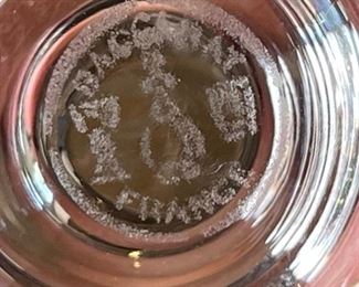 Set of 3 Baccarat Montaigne Optic Claret Wine Glasses 5.75in H x 2.75in Diameter at top