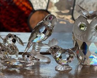 6pc Swarovski Crystal Glass Mini Figurines Tallest: 2.5in