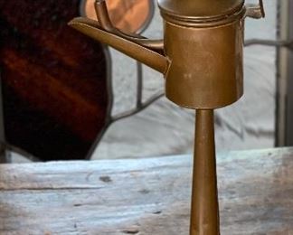 Antique Dutch Whale Oil Lamp 12x4x5in HxWxD