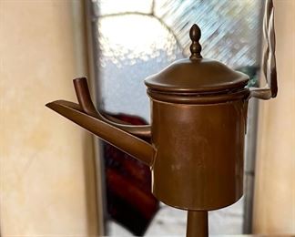 Antique Dutch Whale Oil Lamp 12x4x5in HxWxD