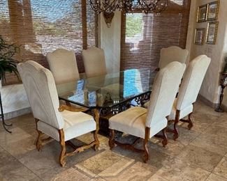 Robb & Stucky Amelia Dining Table & 6 Chairs Table: 30x48x96in
