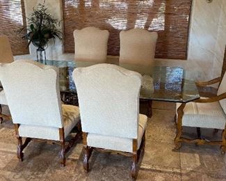 Robb & Stucky Amelia Dining Table & 6 Chairs Table: 30x48x96in