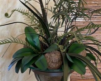 Iron & Glass Faux Plant Stand 39in h x 19in diameter