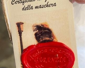 Authentic Venetian Wall Mask Hand Painted Venice Scene 22x16x4in HxWxD