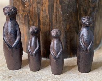 Cast Iron Prairie Dog Family of 4 Tallest: 6.5in H