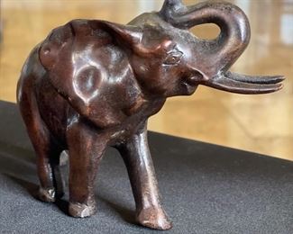 Cast Bronze Elephant 5x3x6in