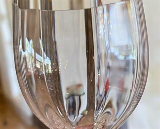 Set of 3 Baccarat Montaigne Optic Claret Wine Glasses 5.75in H x 2.75in Diameter at top