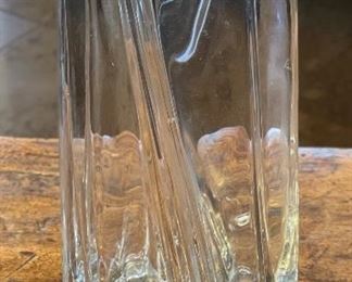 Roberto Crystal Glass Vase Twist 12x5x5in