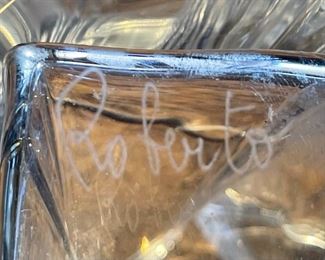 Roberto Crystal Glass Vase Twist 12x5x5in