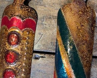 4pc Dona Calles Hammered Copper Ancestors 18in Long