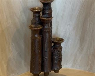 Unsigned Ceramic Sculpture 12x6x5in HxWxD