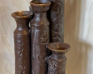 Unsigned Ceramic Sculpture 12x6x5in HxWxD