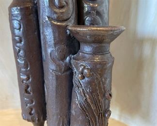 Unsigned Ceramic Sculpture 12x6x5in HxWxD