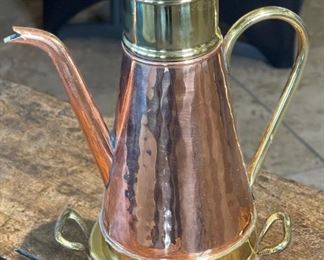 Belgium Copper Tinned Teapot