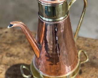 Belgium Copper Tinned Teapot
