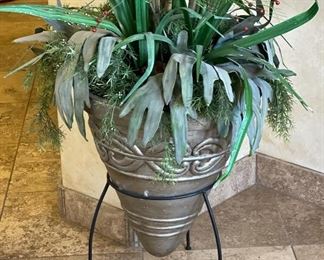 Ceramic & Iron Faux Plant 76in H