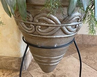 Ceramic & Iron Faux Plant 76in H