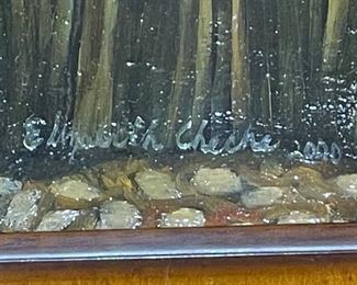 *Original* Art Elizabeth Cheche Oil Painting 18x36in