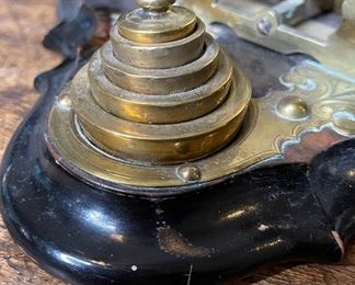 Antique Parkins & Gotto Oxford St London Postal Scale 5x8.5x6.5in HxWxD