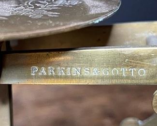 Antique Parkins & Gotto Oxford St London Postal Scale 5x8.5x6.5in HxWxD