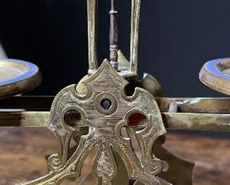 Antique Alabaster Postal Balance Scale John Bagshaw & Sons 7x7.5x4in HxWxD