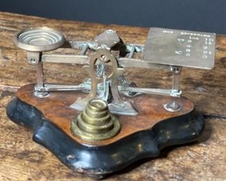 Antique Postal Scale 4x8x5in HxWxD