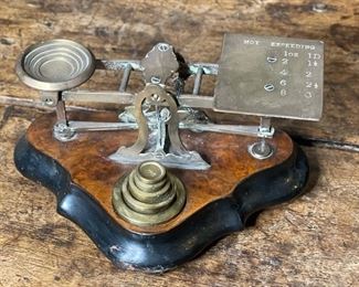 Antique Postal Scale 4x8x5in HxWxD