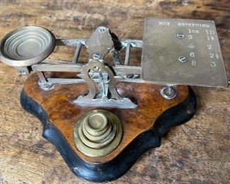 Antique Postal Scale 4x8x5in HxWxD