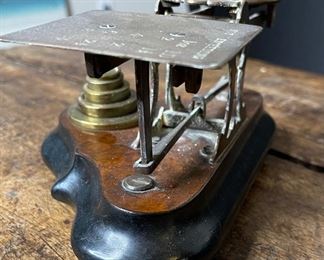 Antique Postal Scale 4x8x5in HxWxD