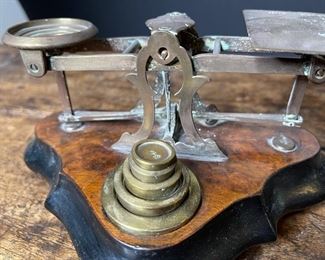 Antique Postal Scale 4x8x5in HxWxD