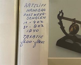 J&E Ratcliff Sliding Weight Postal Scale 4x7x3.5in HxWxD