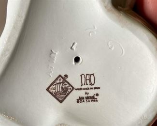 NAO Lladro Girl with 2 dogs 6.75in H